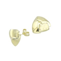Stříbrné náušnice pozlacené na šroubek 13mm