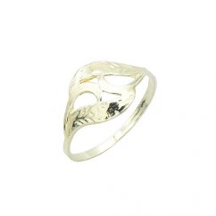 Stříbrný prsten dámský pozlacený kulatý 2mm