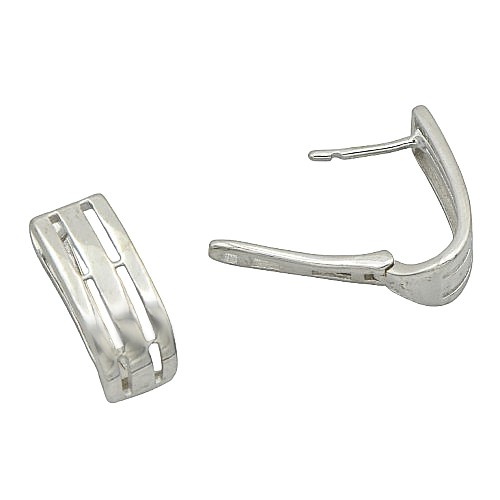 Náušnice stříbrné rhodiované 16mm