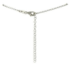 Rhodiovaný ruženec s madonkou a krížikom striebro 925/1000 dĺžka 45,5 - 51 cm