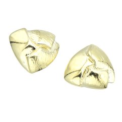 Stříbrné náušnice pozlacené na šroubek 13mm