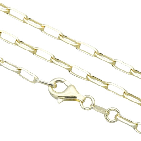 Stříbrný řetízek pozlacený 24k 3mm vhodný i na nohu