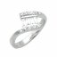 Prsteň v tvare šikmého štvorca s bielymi zirkónmi striebro 925/1000 - Velikost prstenu: 51
