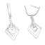 Stříbrné náušnice se zirkony visací  s kamínkami 38mm