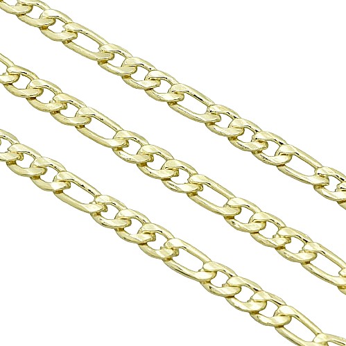 Retiazka pozlátena z chirurgickej ocele figaro 6mm dĺžka 50cm-KOPIE