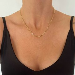 Stříbrný řetízek pozlacený 24k 4mm vhodný i na nohu