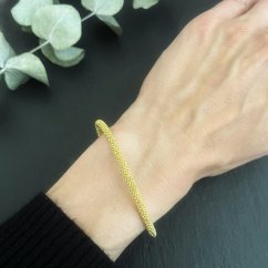 Pozlacený náramek dámský stříbro 925/1000 na magnetické zapínání