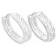 Strieborné náušnice kruhy 15mm s bielymi zirkónmi striebro 925/1000