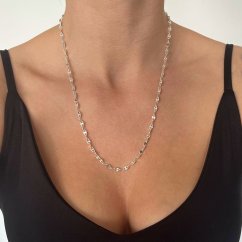 Stříbrný řetízek vzor Marine 3mm délka 55cm, 60cm