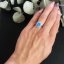 Prsteň s opál modrý - Velikost prstenu: 52