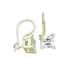 Náušnice strieborné so zirkónom 8mm