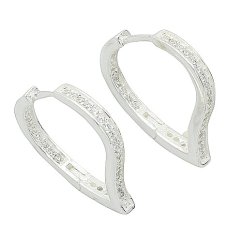 Náušnice luxusní srdce se zirkony 20mm