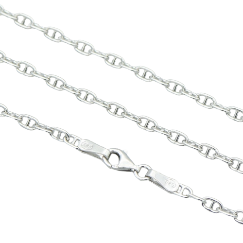 Stříbrný řetízek vzor Marina Gucci 3mm rhodiovaný