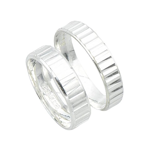 Snubní prsteny stříbrné 5mm - Velikost prstenu: 70