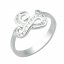 Prsten s kamínky stříbro 925/1000 rhodiované - Velikost prstenu: 54