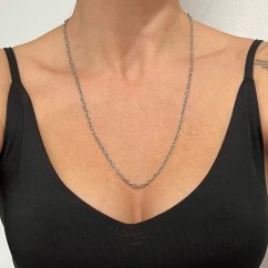 Stříbrný řetízek vzor Marina Gucci 3mm rhodiovaný