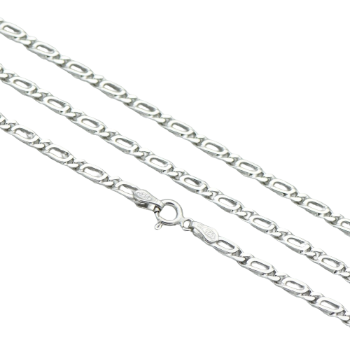 Stříbrný řetízek 3mm rhodiovaný 60cm