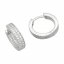 Stříbrné náušnice kruhy 15mm s bílými zirkony stříbro 925/1000 rhodiované
