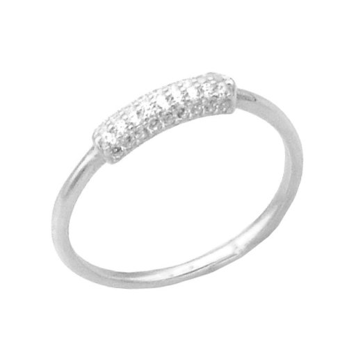 Stříbrný prsten s kamínky rhodiovaný 3mm