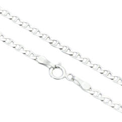 Stříbrný náramek vzor Marine 3mm rhodiovaný