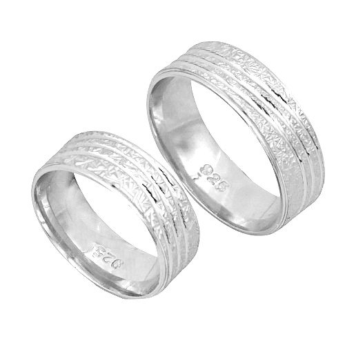 Snubní prstýnek stříbro 925/1000 7mm rhodiované