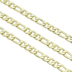 Retiazka pozlátena z chirurgickej ocele figaro 6mm dĺžka 50cm-KOPIE