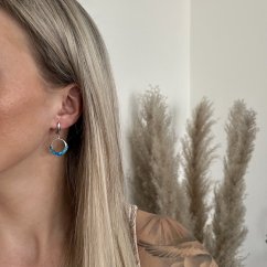 Stříbrné náušnice visací stříbro 925/1000 s opálem
