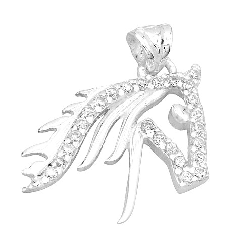 Stříbrný přívěšek hlava koně 24mm stříbro 925/1000