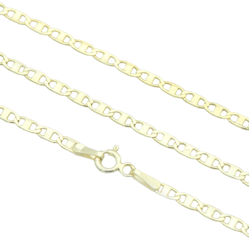 Strieborná retiazka vzor Marine 3mm pozlacený 55cm
