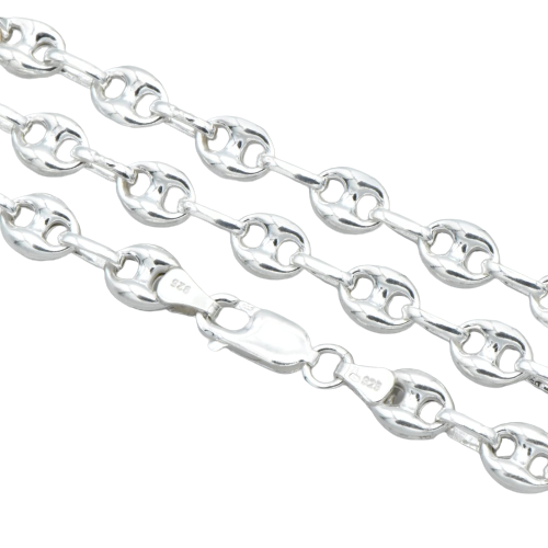 Stříbrný řetízek model kávové zrno