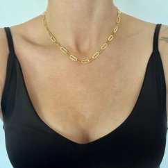 Stříbrný řetízek pozlacený 14k vhodný také na nohu