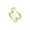 Snubný prsteň strieborný pozlátený 24k zlatom 3mm