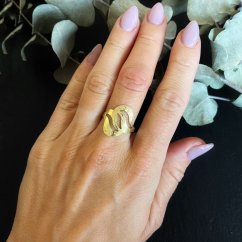 Stříbrný prsten dámský pozlacený 3mm