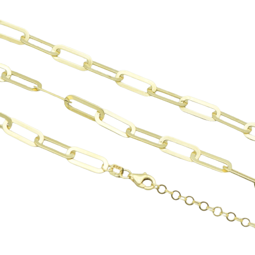 Stříbrný řetízek pozlacený 14k vhodný také na nohu