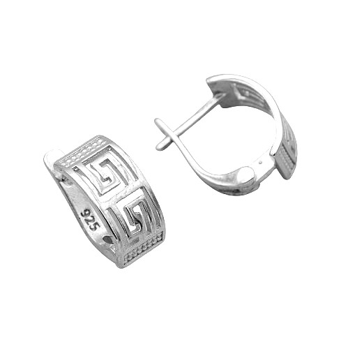 Stříbrné náušnice rhodiované 16mm