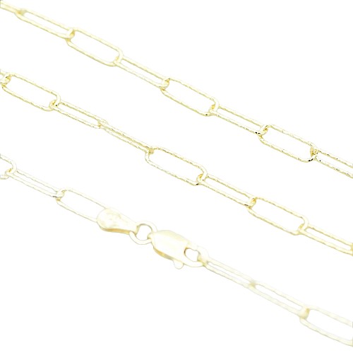 Stříbrný řetízek zlacený dámský 4mm