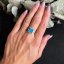 Prstienok s modrým opál rhodiovaný