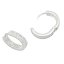 Strieborné náušnice kruhy 15mm s bielymi zirkónmi striebro 925/1000