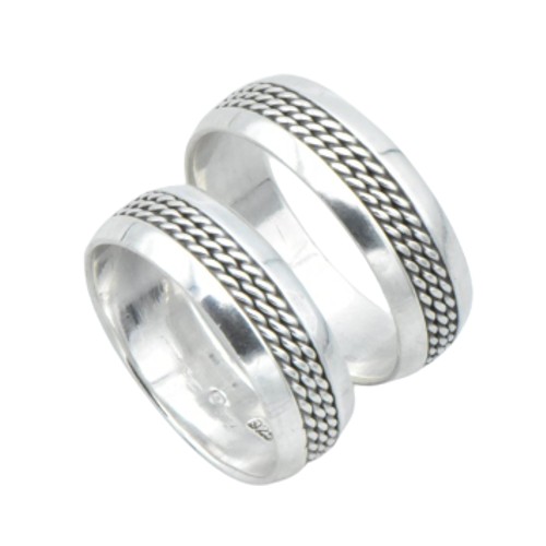 Stříbrný prsten snubní stříbro 925/1000 7mm - Velikost prstenu: 61