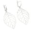 Visiace strieborné náušnice v tvare listu 53mm