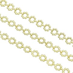 Dámský řetízek pozlacený z chirurgické oceli 7mm