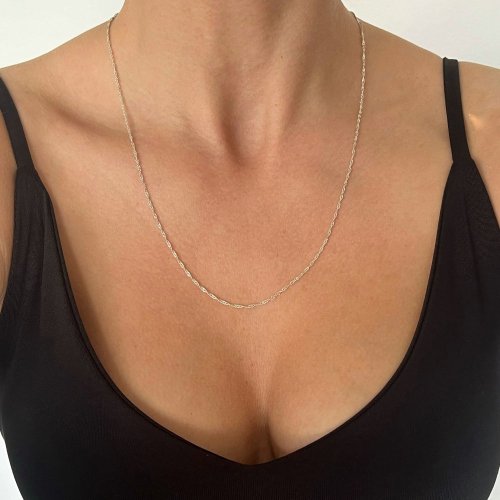 Strieborná retiazka Lambáda 2mm