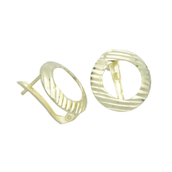 Stříbrné náušnice pozlacené 24k zlatem 15mm