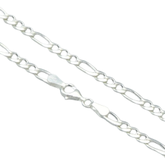 Stříbrný náramek figaro 4mm