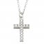 Stříbrný přívěšek rhodiovaný křížek včetně řetízku stříbro 925/1000
