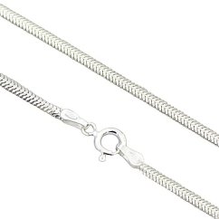 Náramek hadího vzoru 2mm stříbro 925/1000