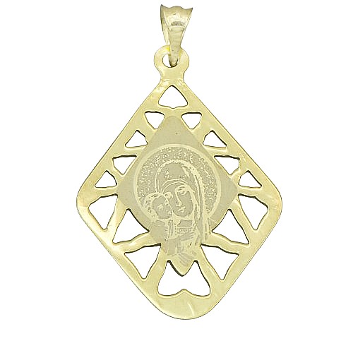 Strieborný prívesok Panna Mária striebro 925/1000 pozlátené 18k