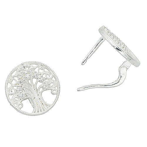 Stříbrné náušnice strom života 16mm