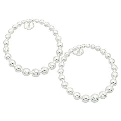 Stříbrné náušnice kulaté 32mm na puzetu