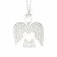 Stříbrný přívěšek rhodiovaný andělíček včetně řetízku